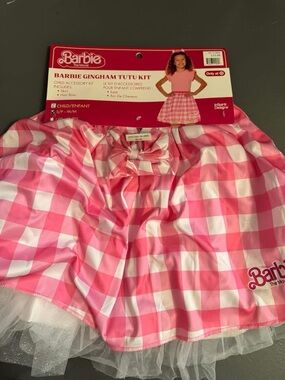 Barbie Pink and White Gingham Tutu Kit